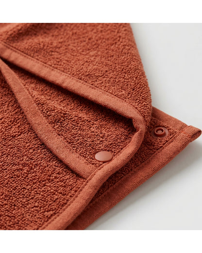 Coue Snap-Hood Sports Towel 100 x 50 cm Terracotta - Detail view